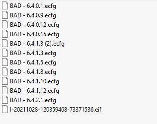 BAD ecfg files